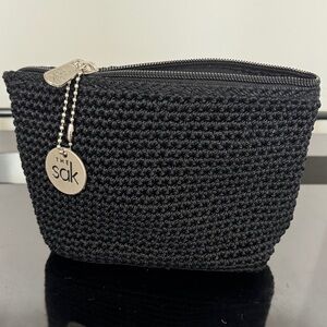 The Sak Black Crochet Cosmetic Bag